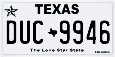 TX license plate DUC9946