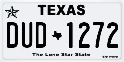TX license plate DUD1272