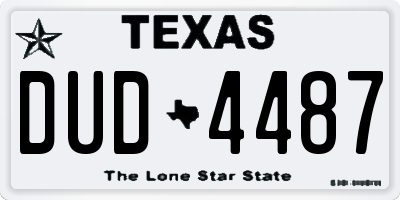 TX license plate DUD4487