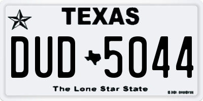 TX license plate DUD5044