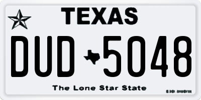 TX license plate DUD5048