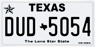 TX license plate DUD5054