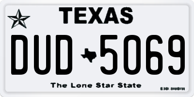 TX license plate DUD5069