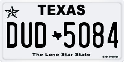 TX license plate DUD5084