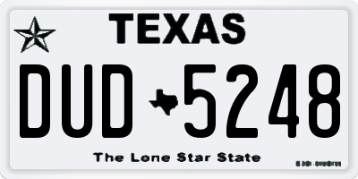 TX license plate DUD5248
