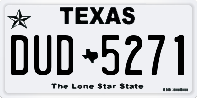 TX license plate DUD5271