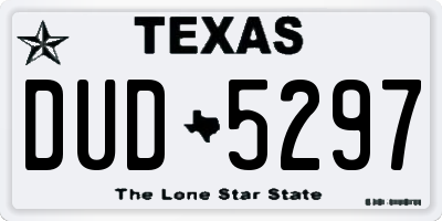 TX license plate DUD5297
