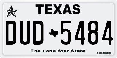 TX license plate DUD5484