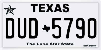 TX license plate DUD5790