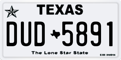 TX license plate DUD5891