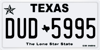 TX license plate DUD5995