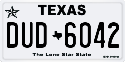 TX license plate DUD6042