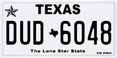 TX license plate DUD6048