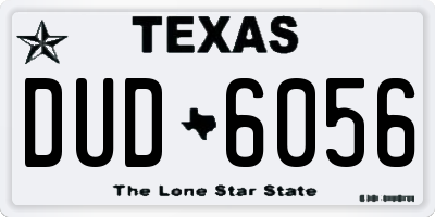 TX license plate DUD6056