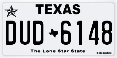 TX license plate DUD6148