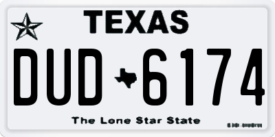 TX license plate DUD6174
