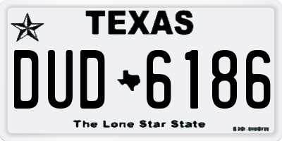 TX license plate DUD6186
