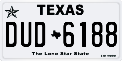 TX license plate DUD6188