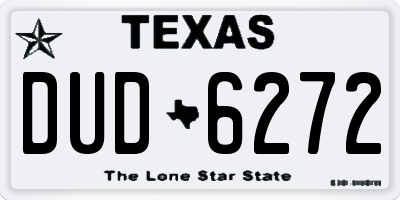TX license plate DUD6272