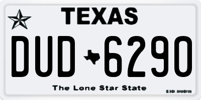 TX license plate DUD6290