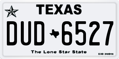 TX license plate DUD6527