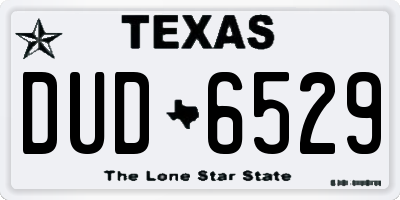 TX license plate DUD6529
