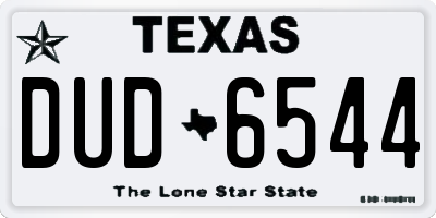 TX license plate DUD6544