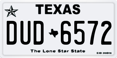 TX license plate DUD6572
