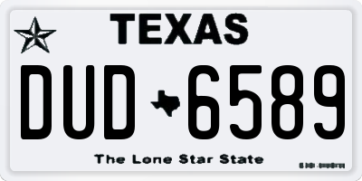 TX license plate DUD6589