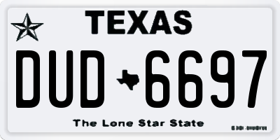 TX license plate DUD6697