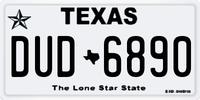 TX license plate DUD6890