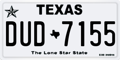 TX license plate DUD7155