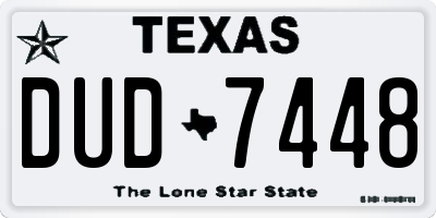 TX license plate DUD7448