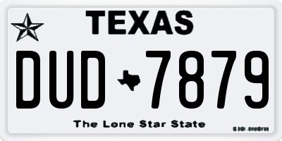 TX license plate DUD7879