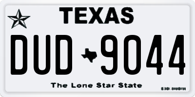 TX license plate DUD9044