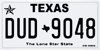 TX license plate DUD9048