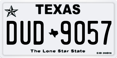TX license plate DUD9057