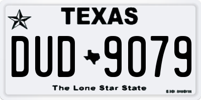 TX license plate DUD9079
