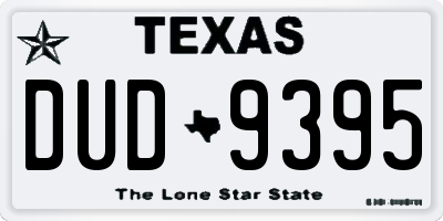 TX license plate DUD9395