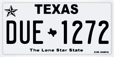 TX license plate DUE1272