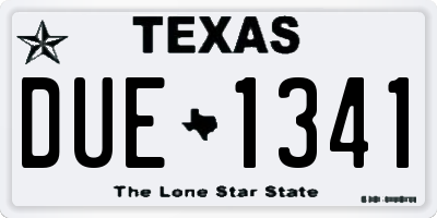 TX license plate DUE1341