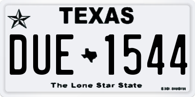 TX license plate DUE1544