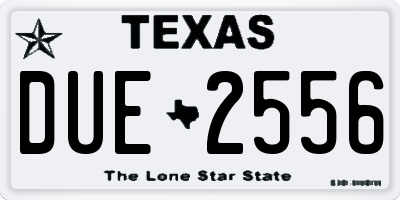 TX license plate DUE2556