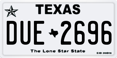 TX license plate DUE2696