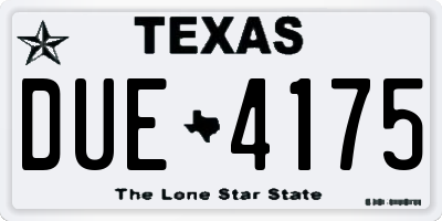 TX license plate DUE4175