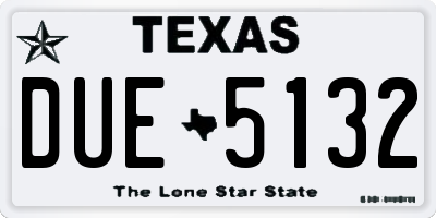 TX license plate DUE5132