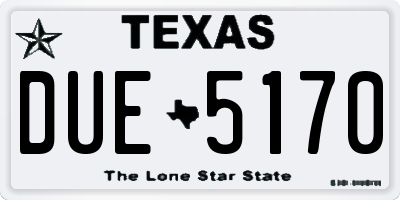 TX license plate DUE5170
