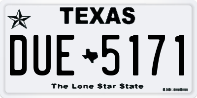 TX license plate DUE5171