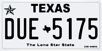 TX license plate DUE5175