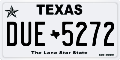 TX license plate DUE5272